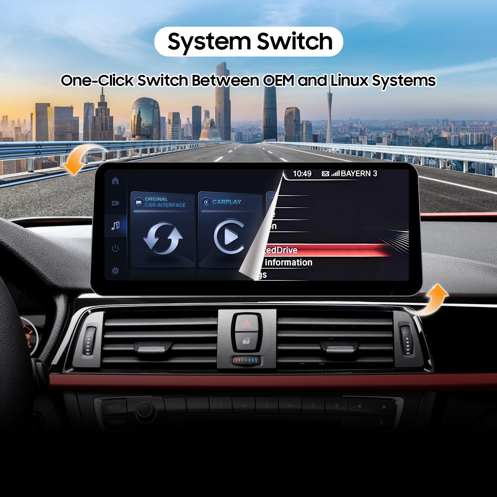 Amazon.co.jp: 12.3インチ 超狭タッチスクリーン ワイヤレス CarPlay